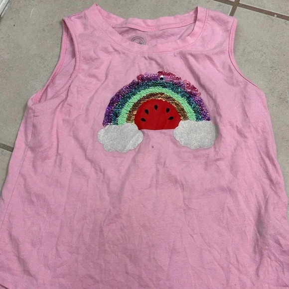 Wonder Nation Girls Pink Shirt & Biker Shorts Size M (7/8) - Picture 4 of 7